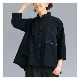 ジャカード切替えシャツ