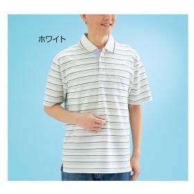〈M.A.G〉バーズアイボーダー半袖ポロシャツ