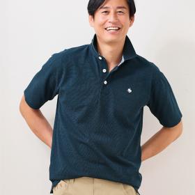 〈POLO.B.C.S.〉しっかり素材ワンポイントポロシャツ