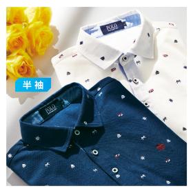 〈POLO.B.C.S.〉総柄マリンポロシャツ