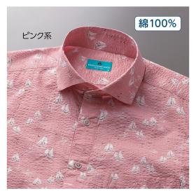 〈M.A.G〉ミラクルウェーブヨット柄プリント半袖シャツ