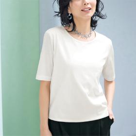 二重仕立て「マダムTシャツ」（クルーネック）