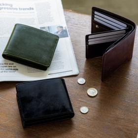 〈BRITISH GREEN〉ブライドルレザー二つ折り財布