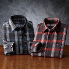 〈フランコ・コレツィオーニ〉ウール入りシャツ（同サイズ2色組）