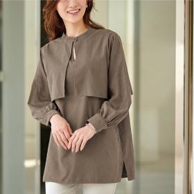 ケープ風デザインブラウス