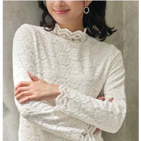 裏起毛＆起毛レースプルオーバー