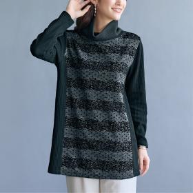 花＆水玉柄プリントチュニック