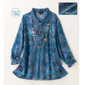 シルク１００％楊柳ペイズリーチュニック
