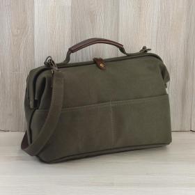 〈鞄の國〉豊岡製帆布のダレスショルダーバッグ