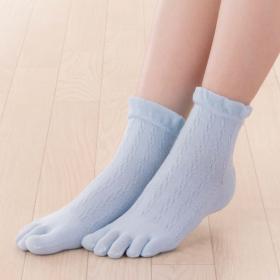 麻混５本指ソックス（３色×２セット　計６足組）