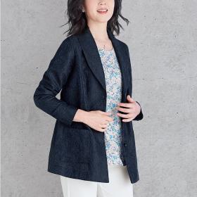 ジャカード素材軽量ジャケット