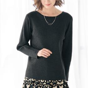 前後着用ラメ入りセーター