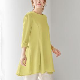 後ろベルトフレアチュニック