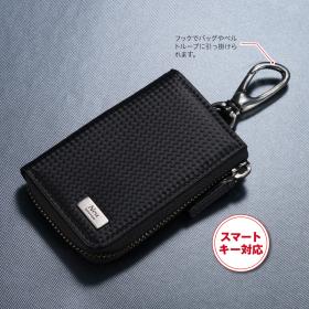 ＜ノイインテレッセ＞カーボンファイバーキュアＬ字ファスナーキーケース